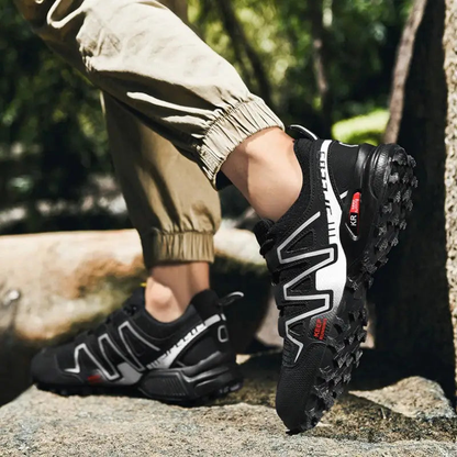 Lekkie, oddychające buty trekkingowe męskie z głębokim bieżnikiem
