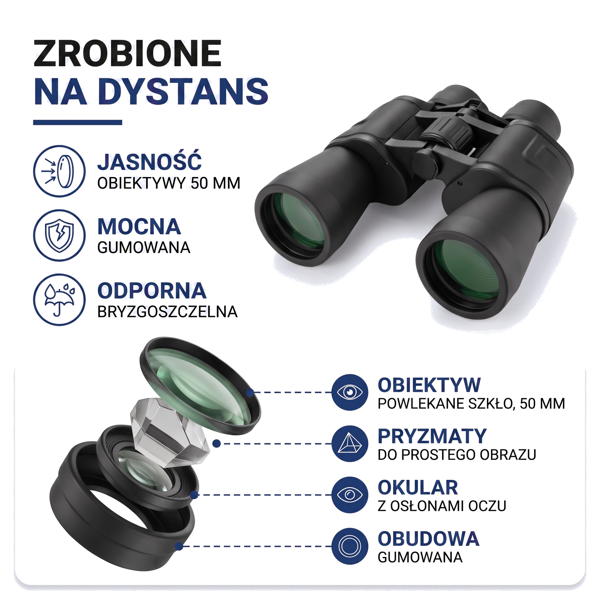 Lornetka myśliwska 20x50 do obserwacji przyrody