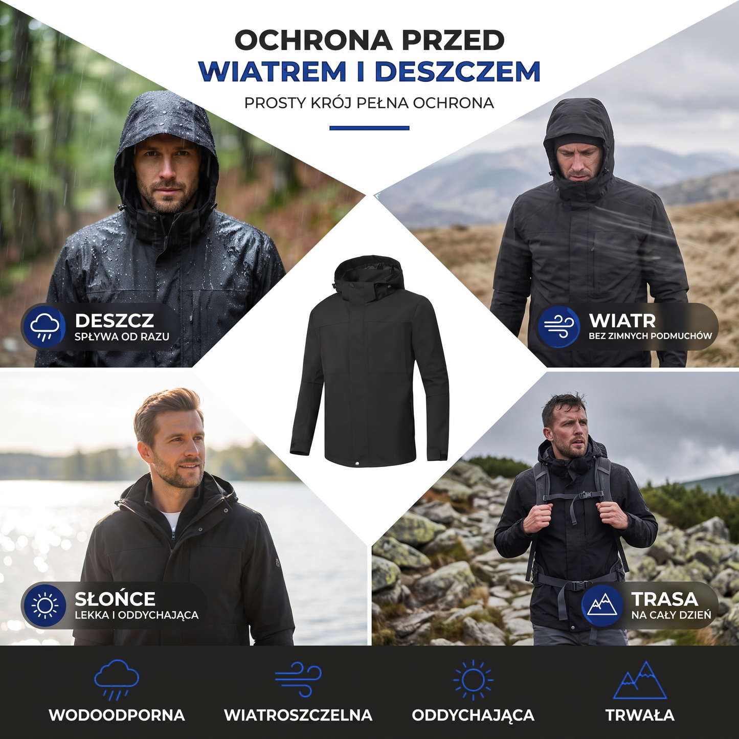 Kurtka wiatrówka męska - ochrona w każdą pogodę