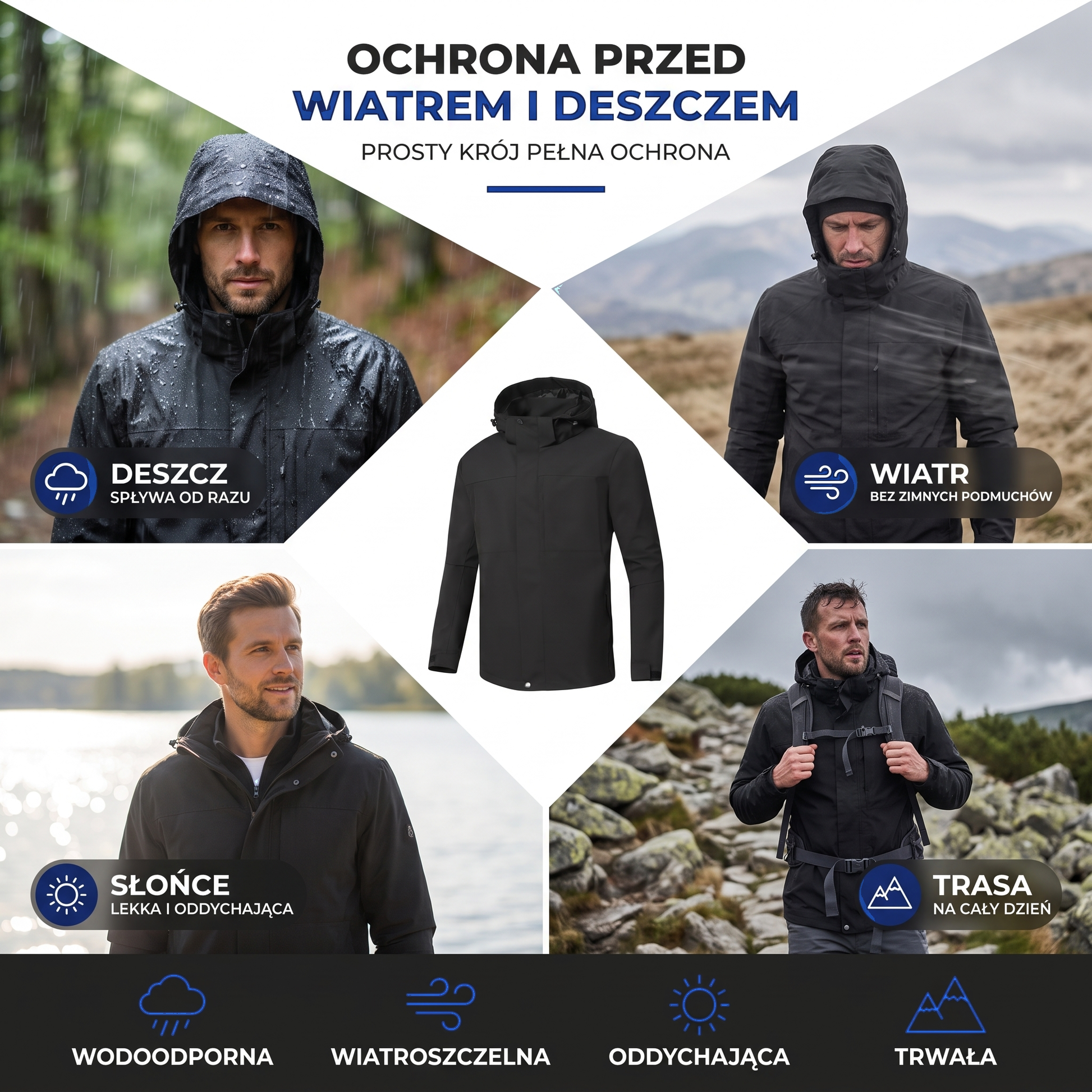 Kurtka wiatrówka męska - ochrona w każdą pogodę