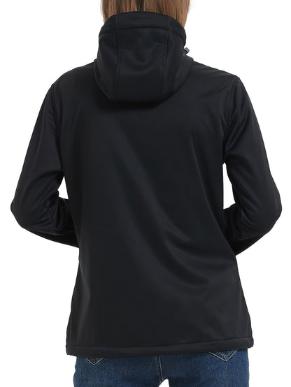 Kurtka softshell damska z polarową podszewką i kapturem