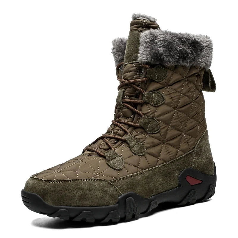 Wodoodporne buty zimowe męskie z wysoką cholewką