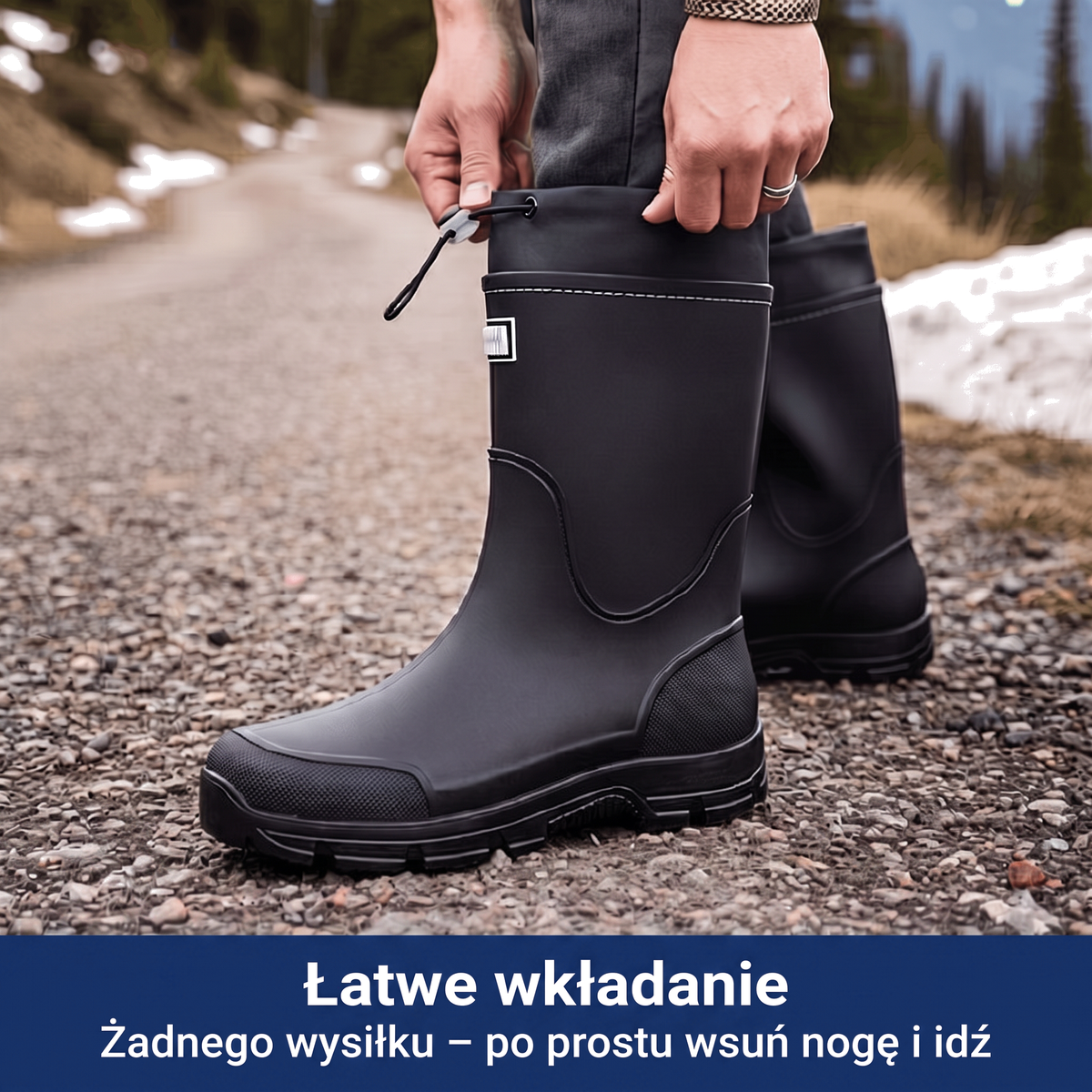 Kalosze damskie i męskie z regulowaną cholewką