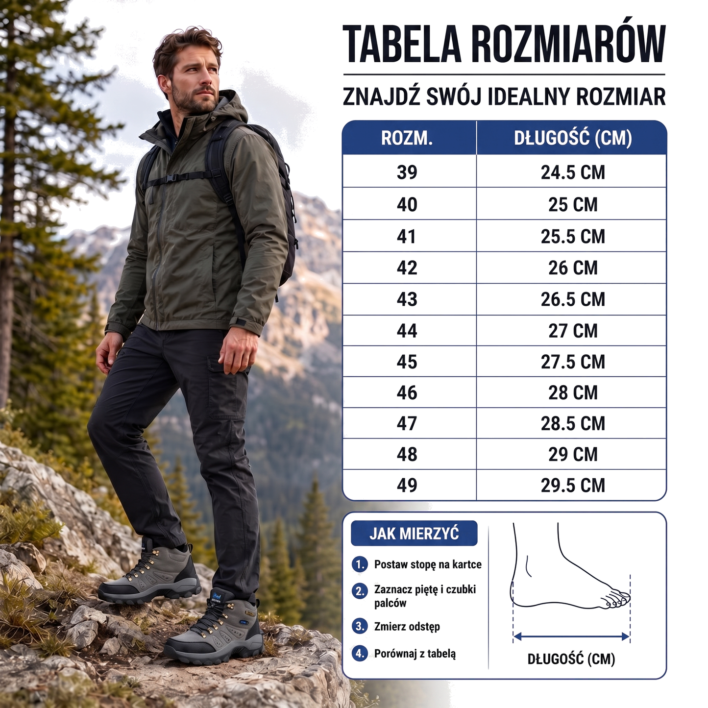 Buty trekkingowe męskie odporne na wodę