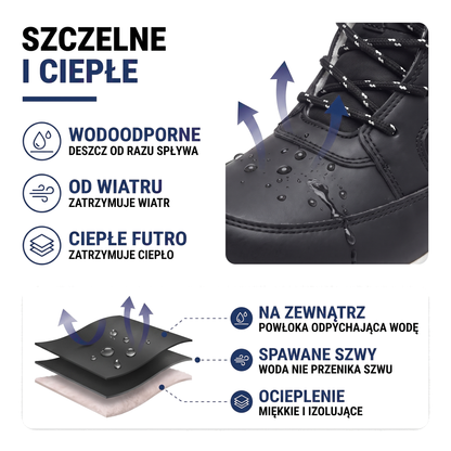 Buty zimowe damskie na platformie, wodoodporne