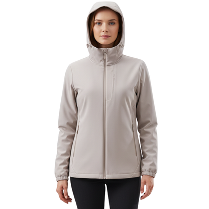 Kurtka jesienna damska softshell z polarową podszewką