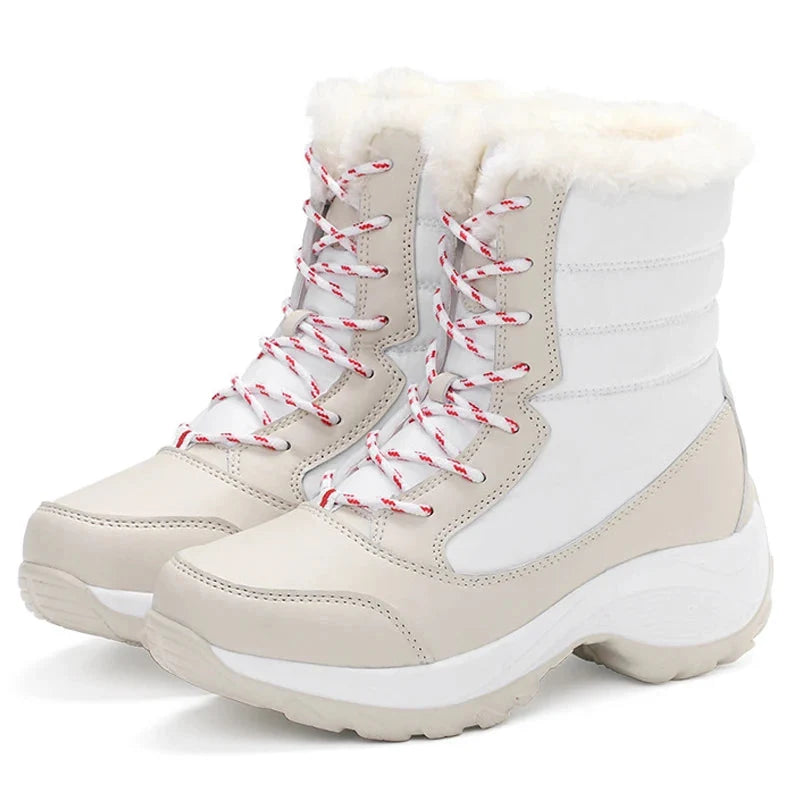 Buty zimowe damskie na platformie, wodoodporne