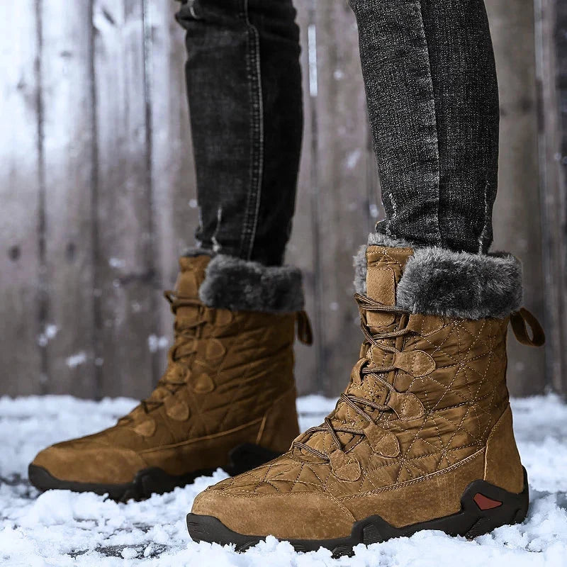 Wodoodporne buty zimowe męskie z wysoką cholewką