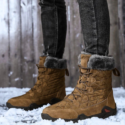 Wodoodporne buty zimowe męskie z wysoką cholewką