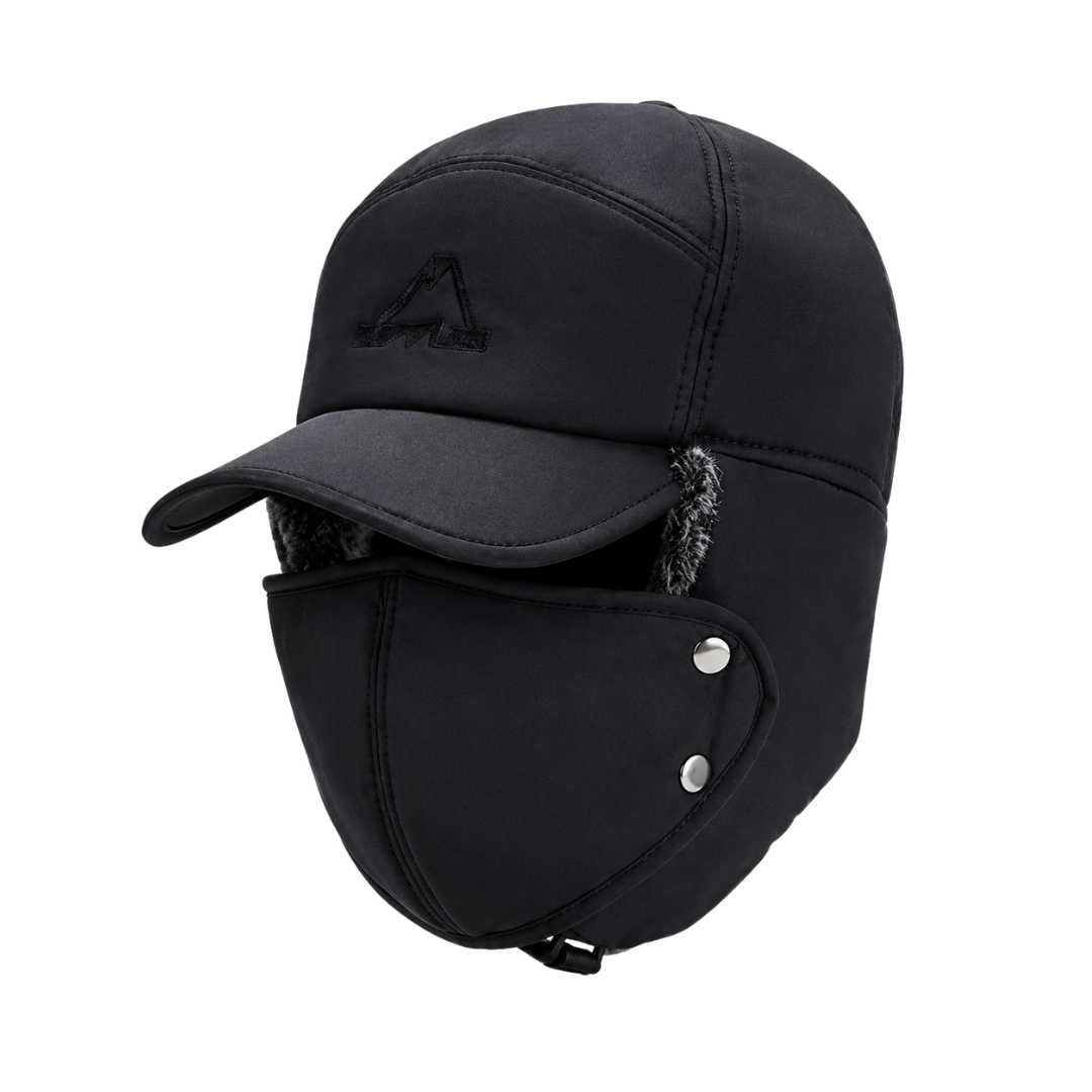 Czapka uszatka męska 3 w 1 z odpinaną maską na twarz