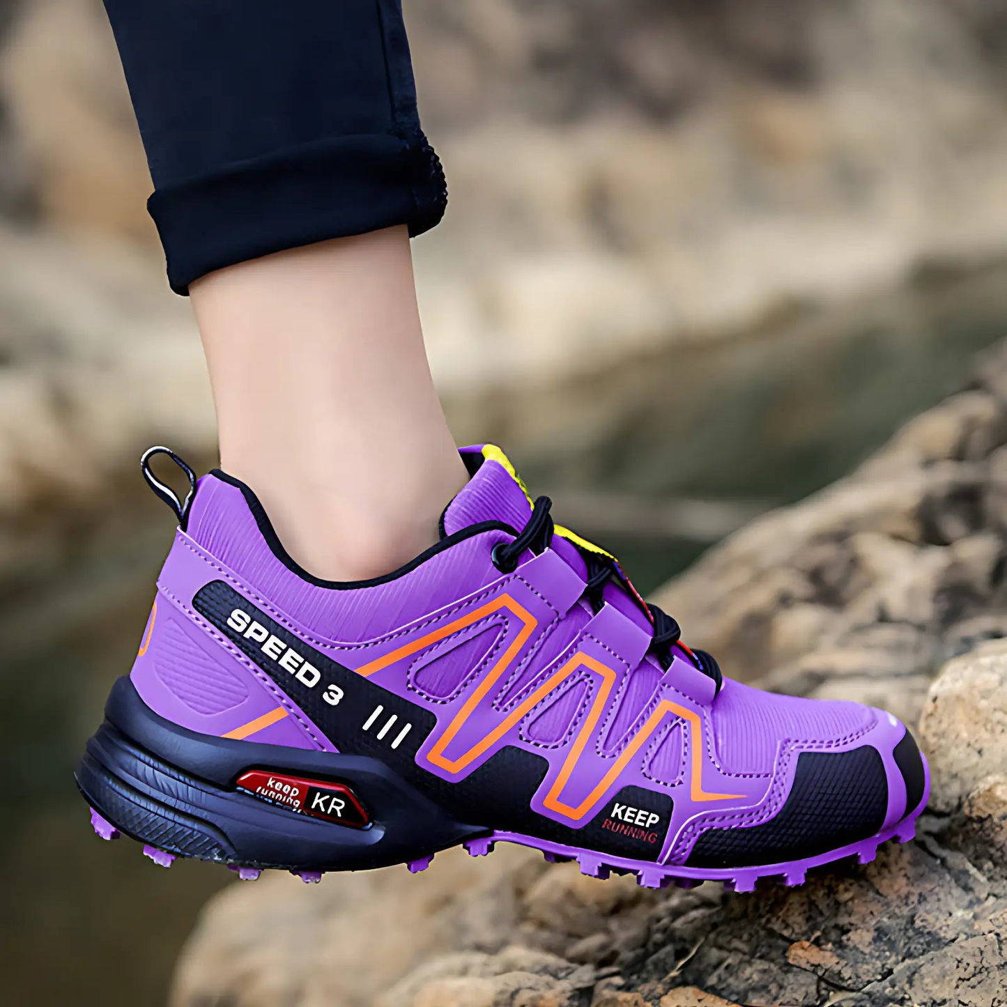 Buty trekkingowe damskie lekkie ze szybkim sznurowaniem