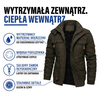 Kurtka jesienna męska - Wodoodporna i wiatroszczelna - Wiele kieszeni
