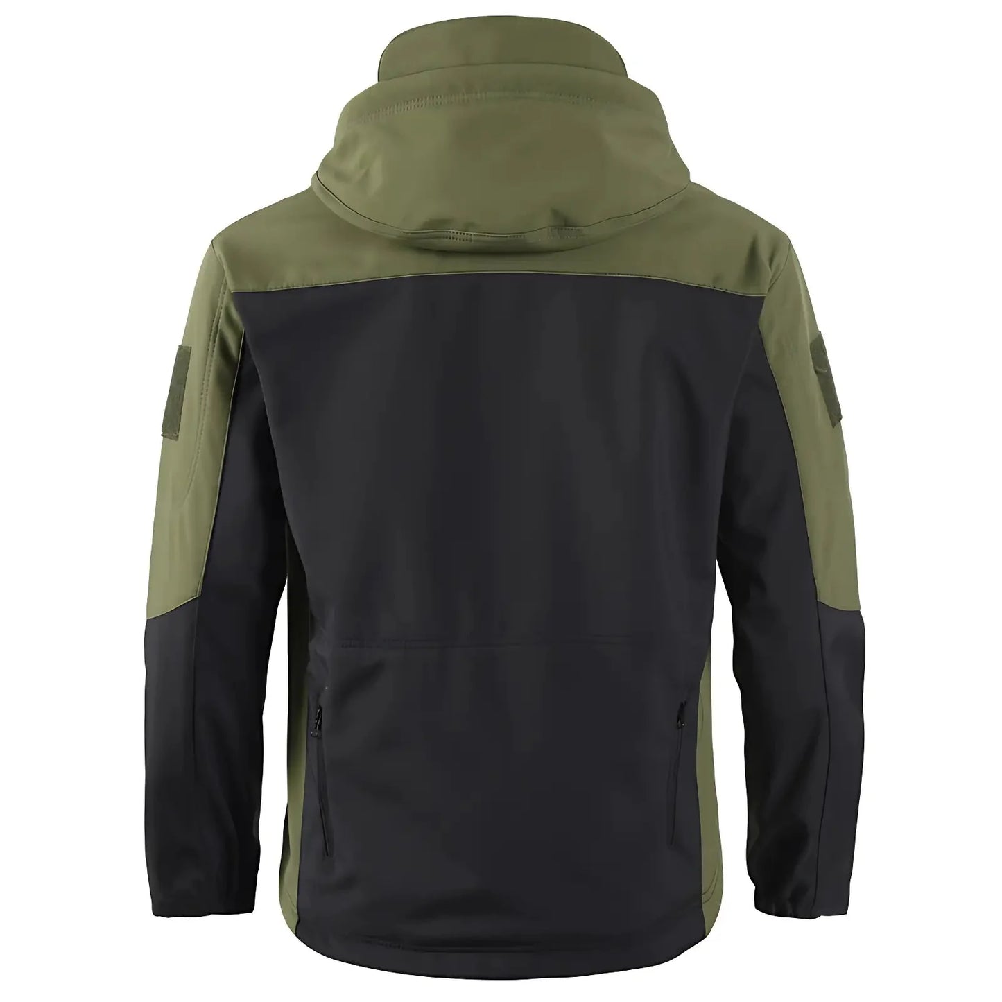 Kurtka softshell męska z polarową podszewką i taktycznym kapturem