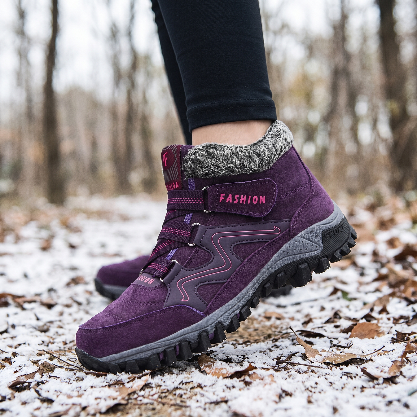Wodoodporne buty zimowe damskie trekkingowe