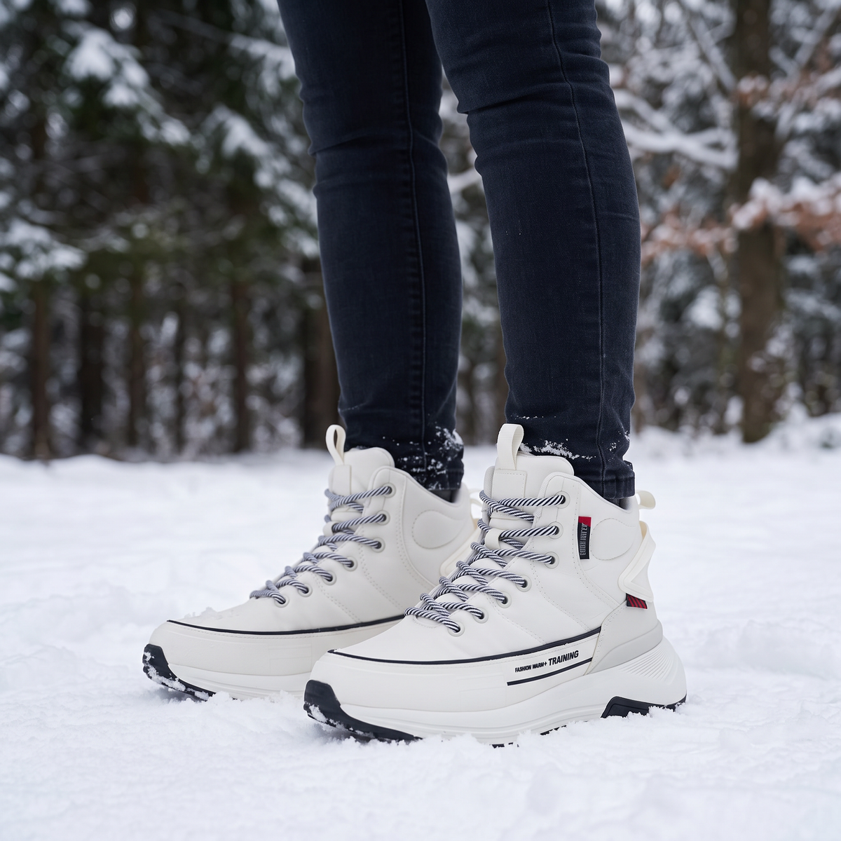 Buty zimowe damskie ocieplane w stylu sneakersa