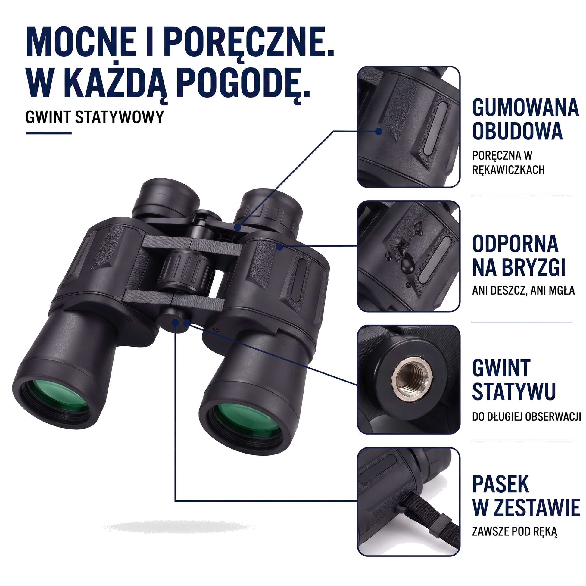 Lornetka myśliwska 20x50 do obserwacji przyrody