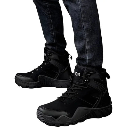 Lekkie buty taktyczne męskie z grubym bieżnikiem