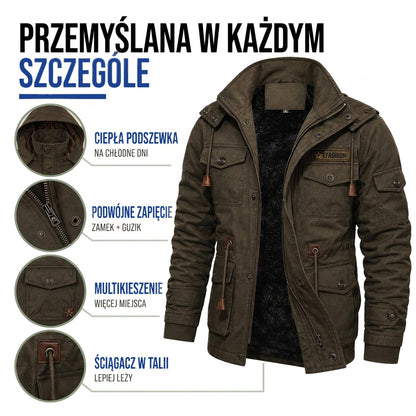 Kurtka jesienna męska - Wodoodporna i wiatroszczelna - Wiele kieszeni