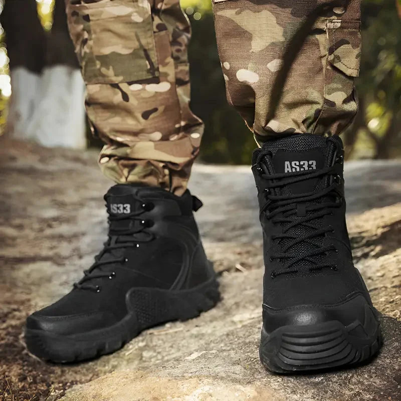 Lekkie buty taktyczne męskie z grubym bieżnikiem