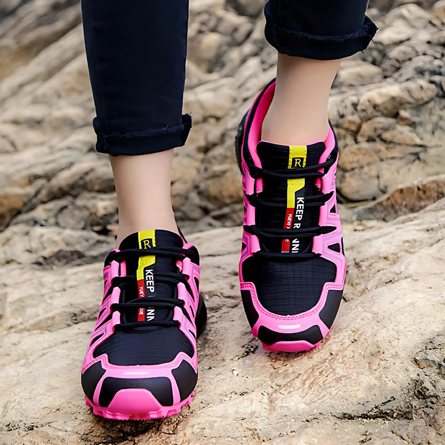 Buty trekkingowe damskie lekkie ze szybkim sznurowaniem