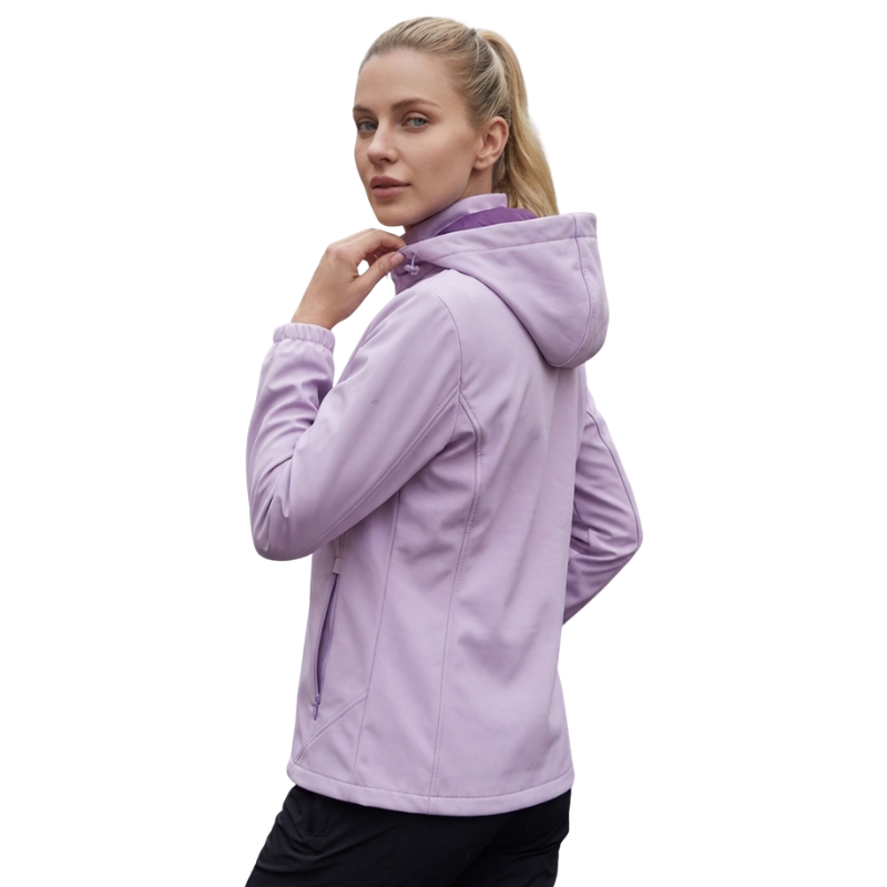 Kurtka jesienna damska softshell z polarową podszewką