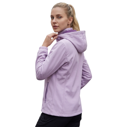 Kurtka jesienna damska softshell z polarową podszewką