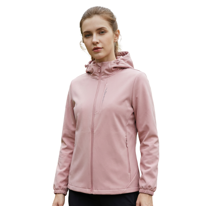 Kurtka jesienna damska softshell z polarową podszewką