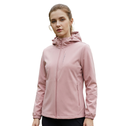 Kurtka jesienna damska softshell z polarową podszewką