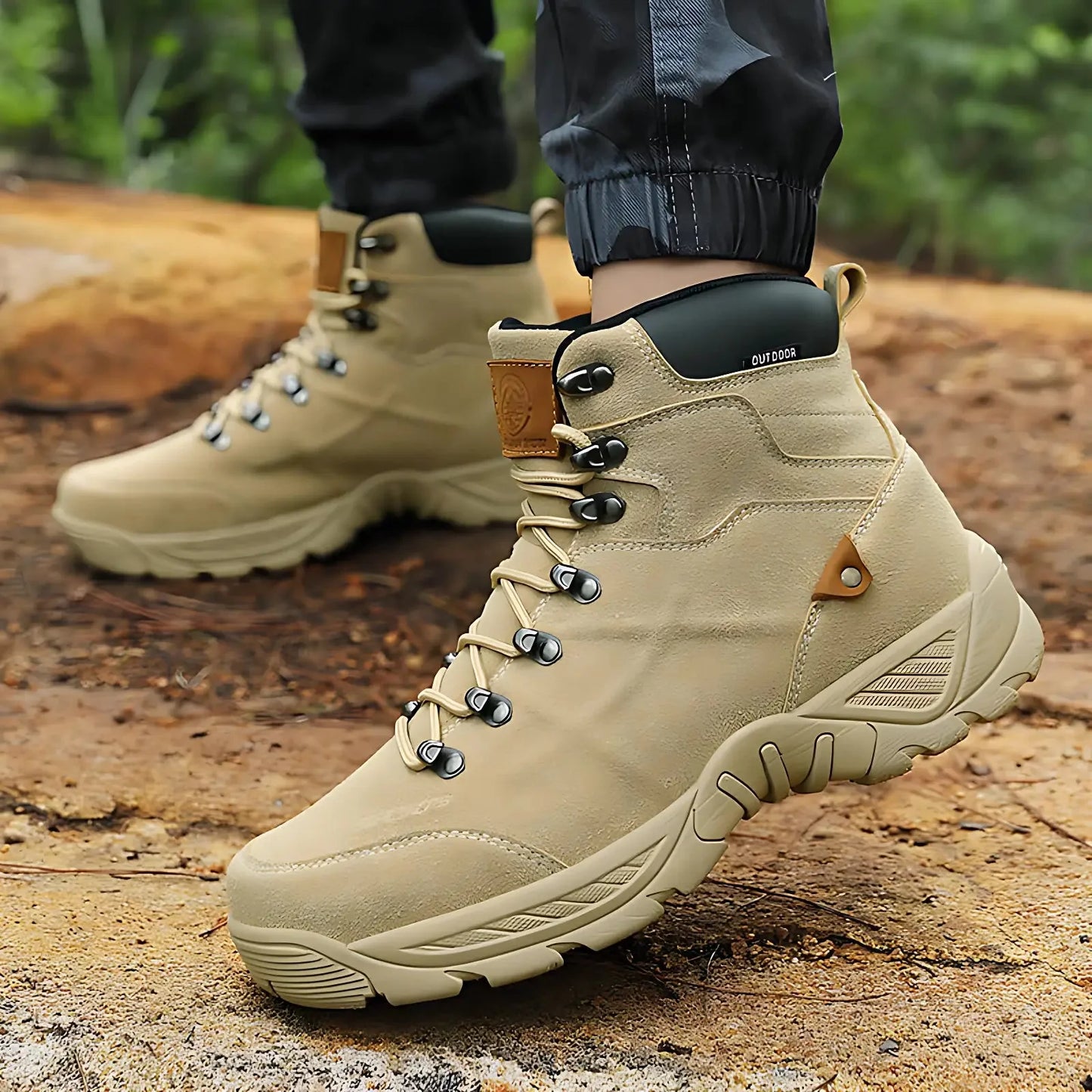 Buty trekkingowe męskie za kostkę z głębokim bieżnikiem