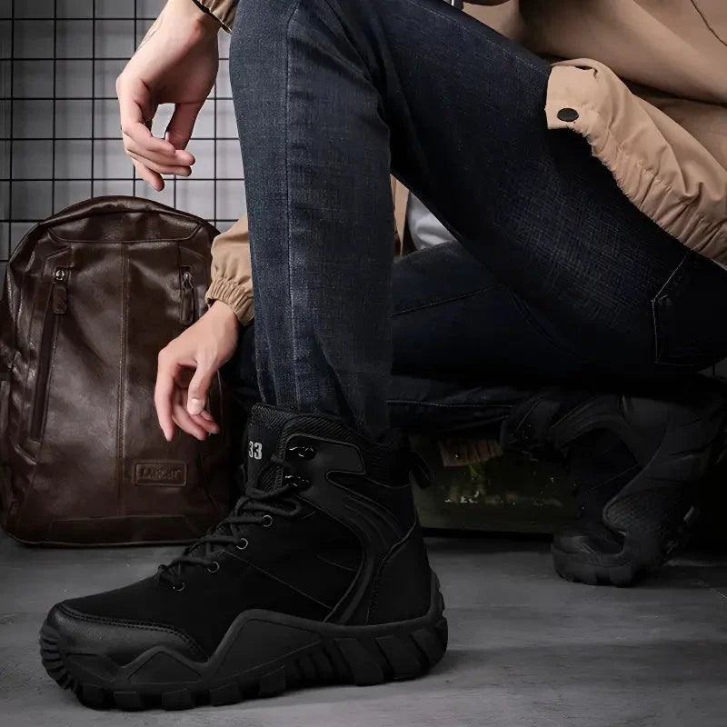 Lekkie buty taktyczne męskie z grubym bieżnikiem