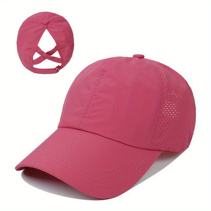Czapka na Kucyk Unisex - Szybkoschnąca - Regulowana