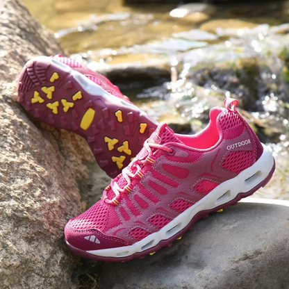 Letnie buty trekkingowe damskie z przewiewną siateczką
