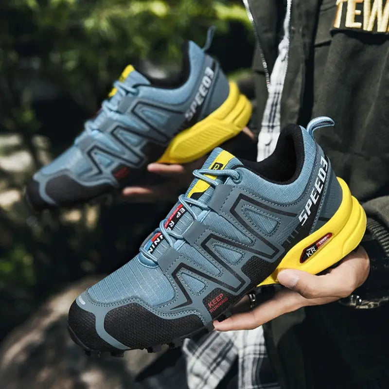 Lekkie, oddychające buty trekkingowe męskie z głębokim bieżnikiem