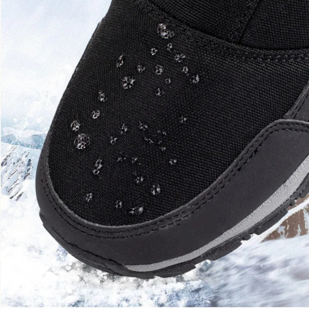 Buty zimowe damskie - Wodoodporne z tkaniny Oxford - Ocieplane