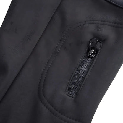 Kurtka softshell męska z polarową podszewką i taktycznym kapturem