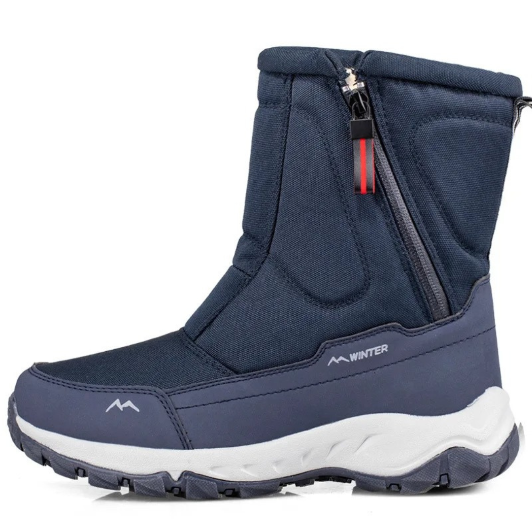 Buty zimowe damskie - Wodoodporne z tkaniny Oxford - Ocieplane