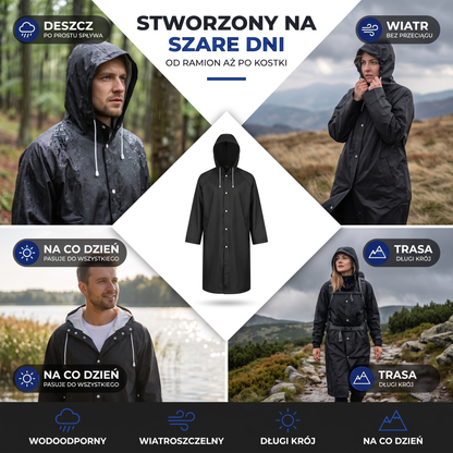 Płaszcz przeciwdeszczowy unisex - ochrona w każdą pogodę