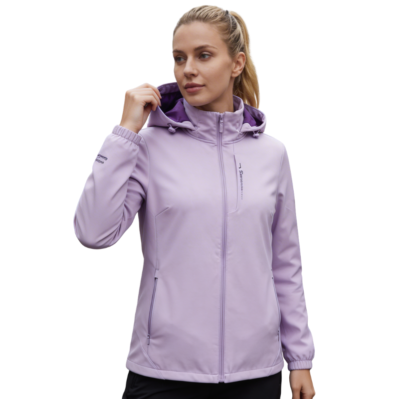 Kurtka jesienna damska softshell z polarową podszewką