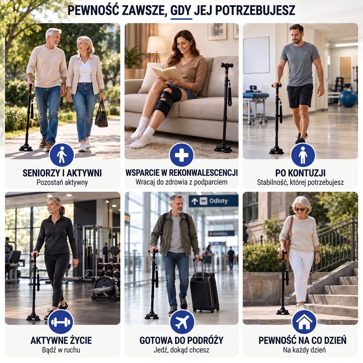 Laska składana – na co dzień, w podróży i po kontuzji