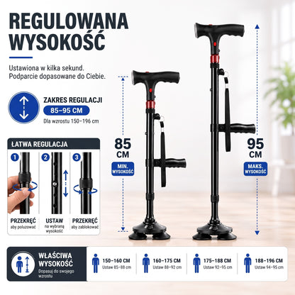 Laska regulowana – ustawianie wysokości w 3 krokach