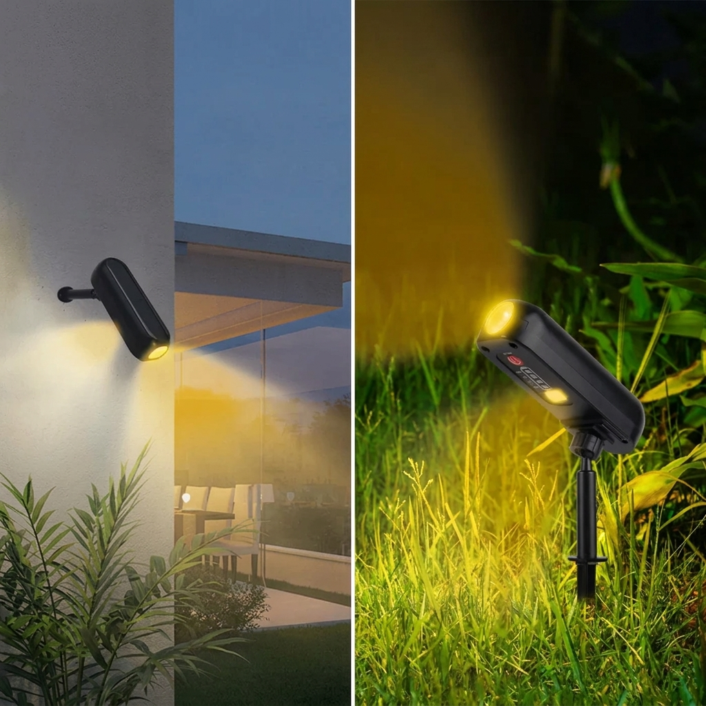 Solarna Lampa Ogrodowa – Reflektor LED – Wodoodporna IP65