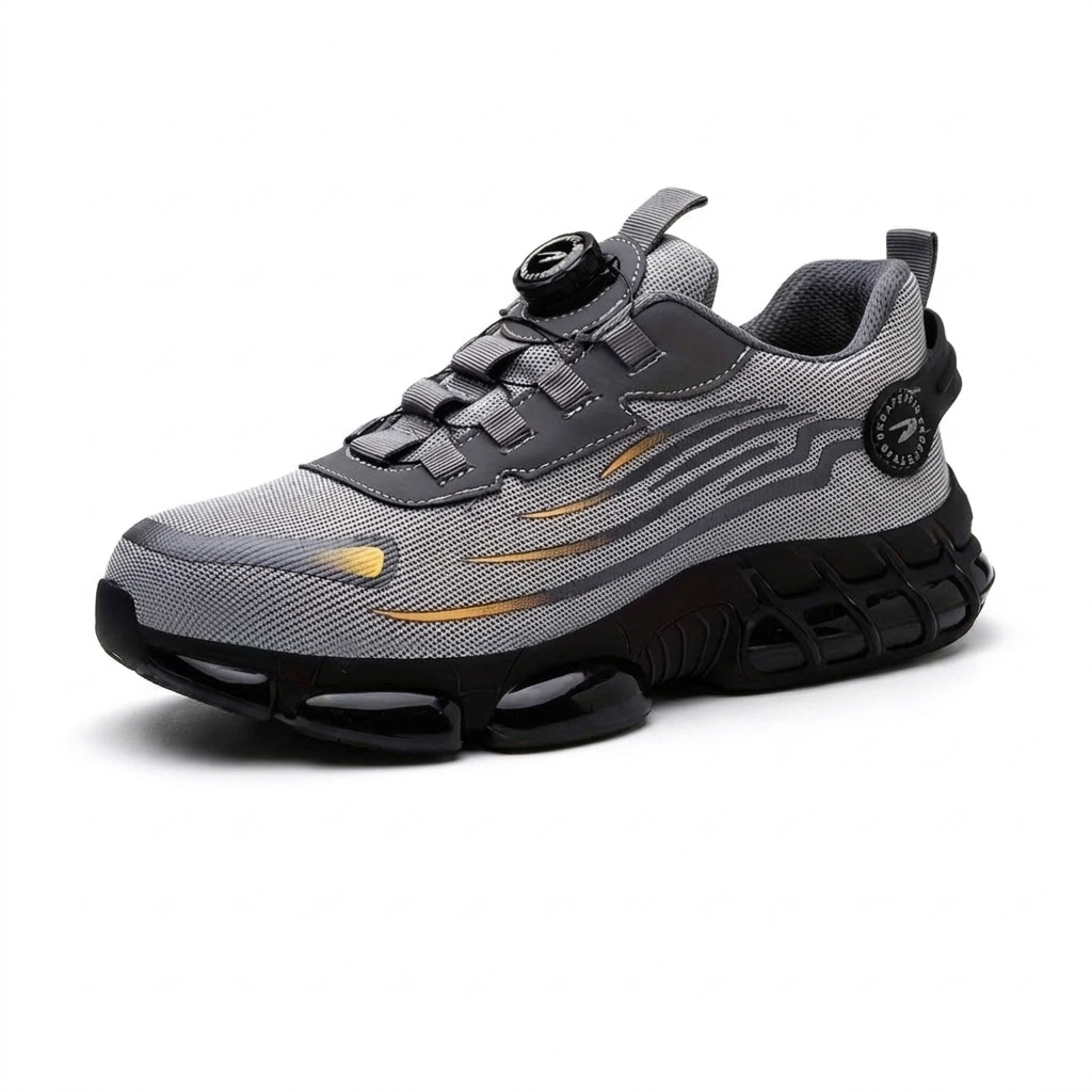 Buty robocze męskie - lekkie sneakersy z podnoskiem stalowym - antypoślizgowe