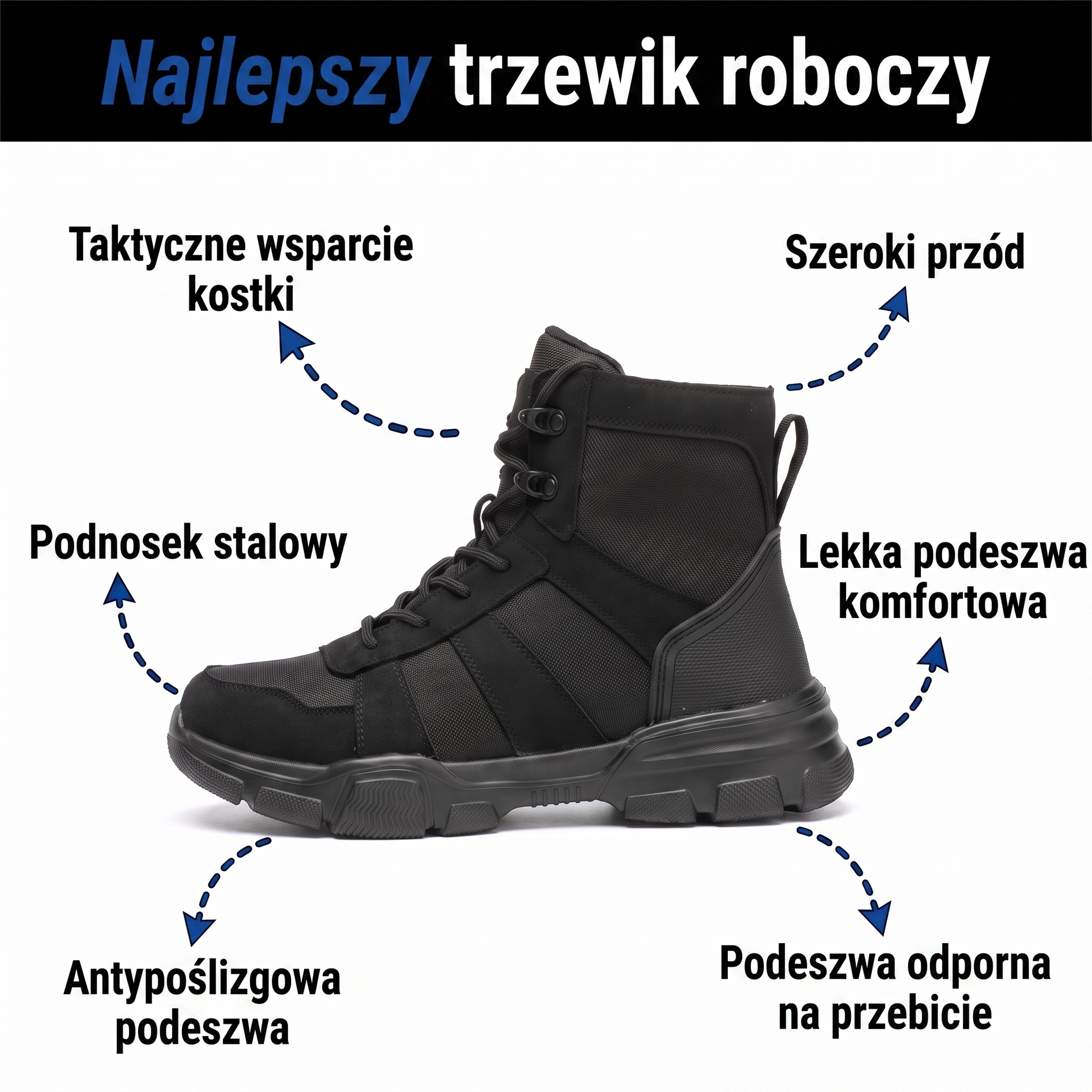 buty taktyczne - infografika produktu