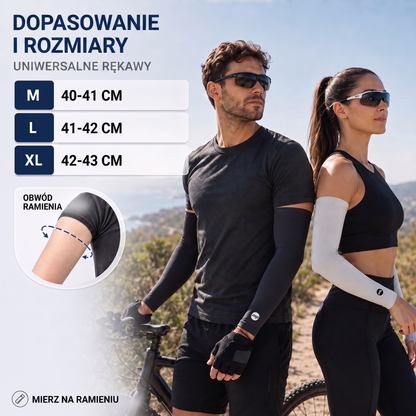 rękawki rowerowe - infografika produktu