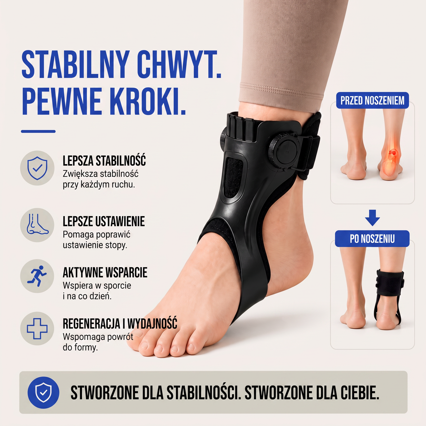 stabilizator kostki - infografika produktu
