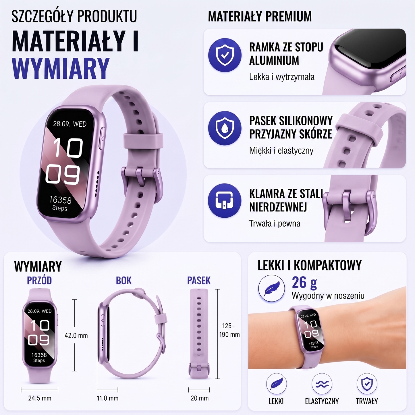 smartwatch - infografika produktu