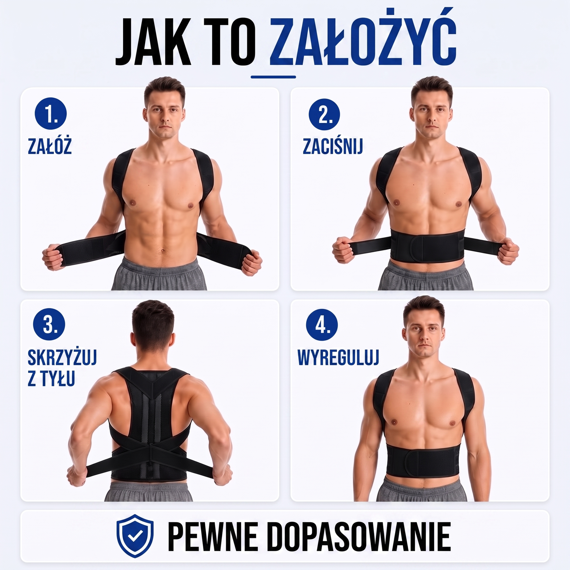 korektor postawy - infografika produktu