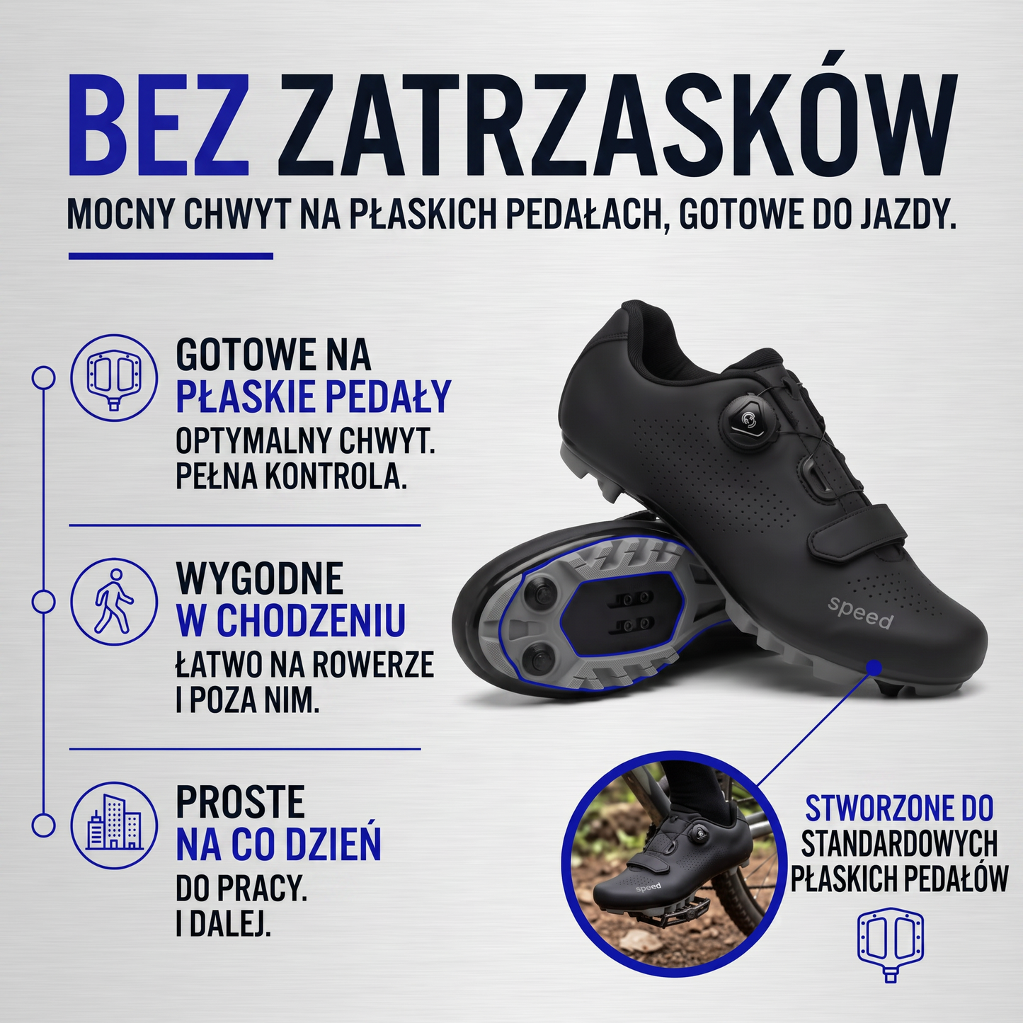 buty rowerowe - infografika produktu