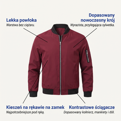 kurtka bomberka - infografika produktu