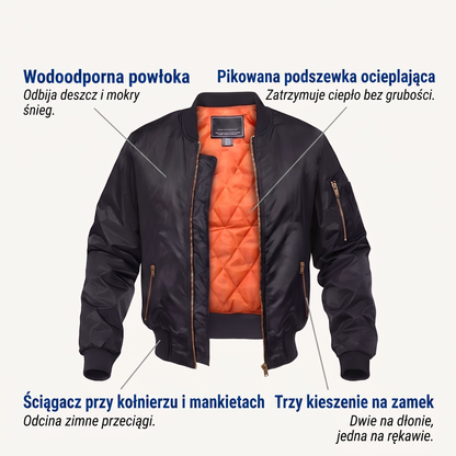 kurtka bomberka - infografika produktu